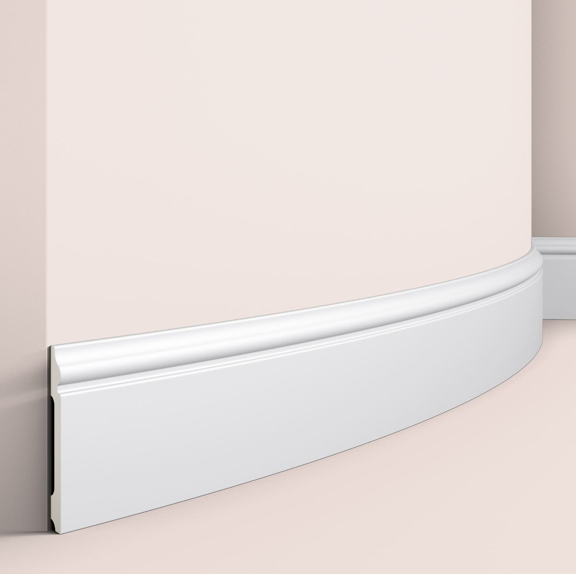 Плинтус полиуретановый под покраску гибкий NMC Wallstyl FL2 Flex 2000×120×15