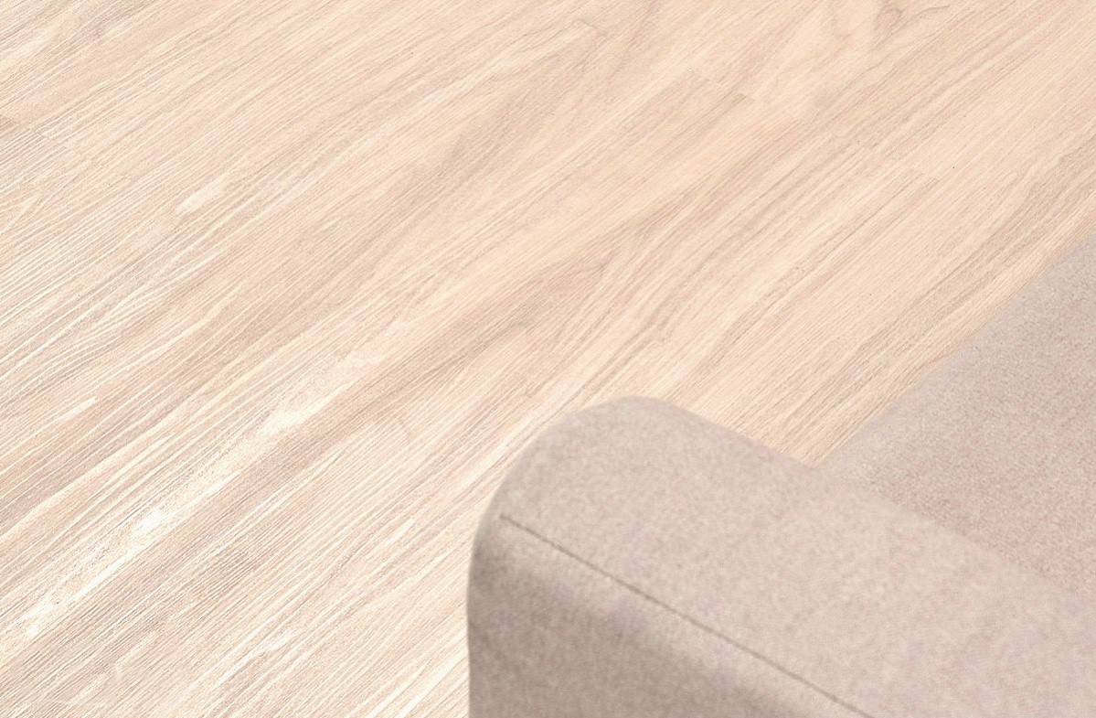 Кварцвиниловый SPC ламинат Vinilam Ceramo Wood Дуб Аляска 7777 1220×225×4,5 фото в интерьере