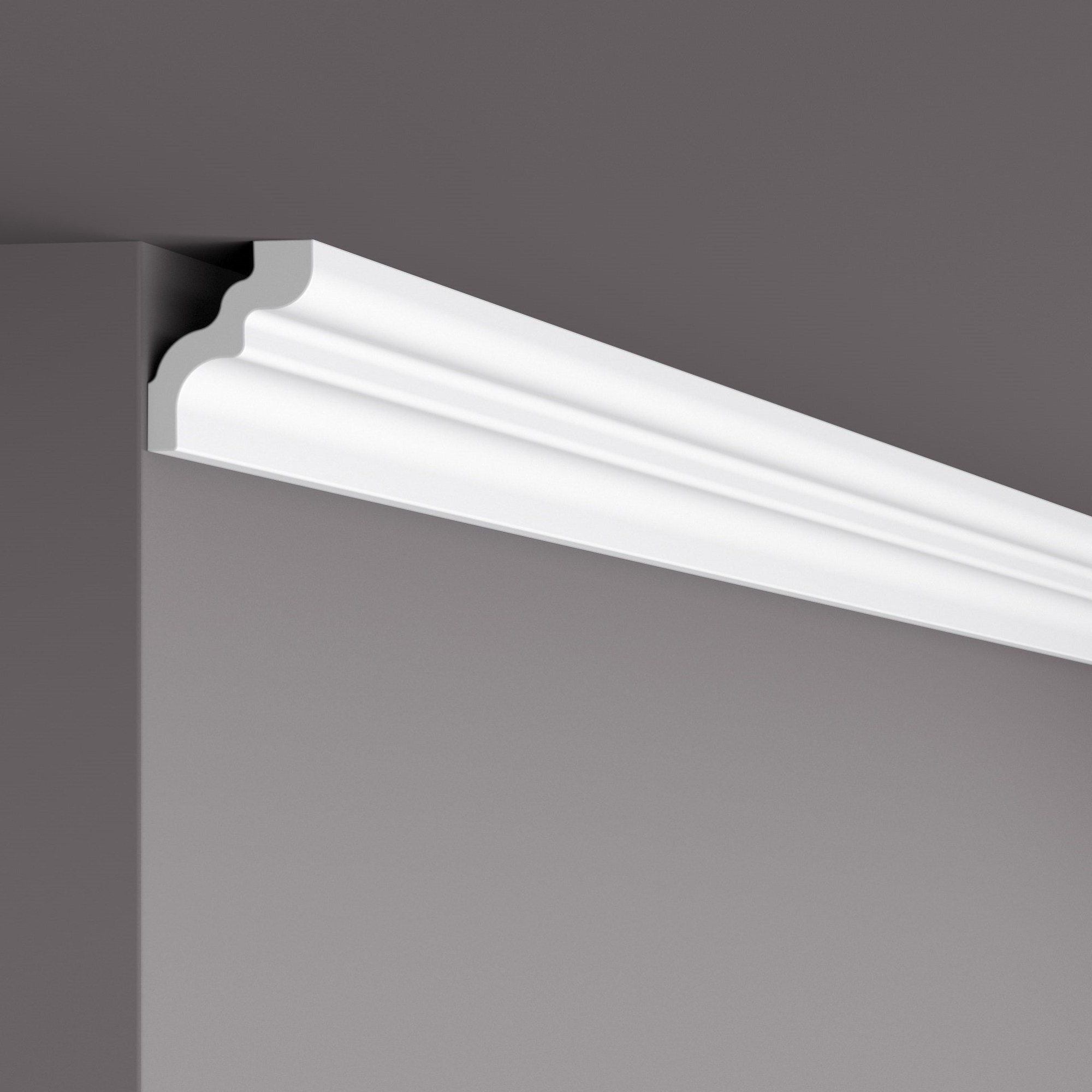 Потолочный плинтус под покраску NMC LX52 (D) 2000×40×50