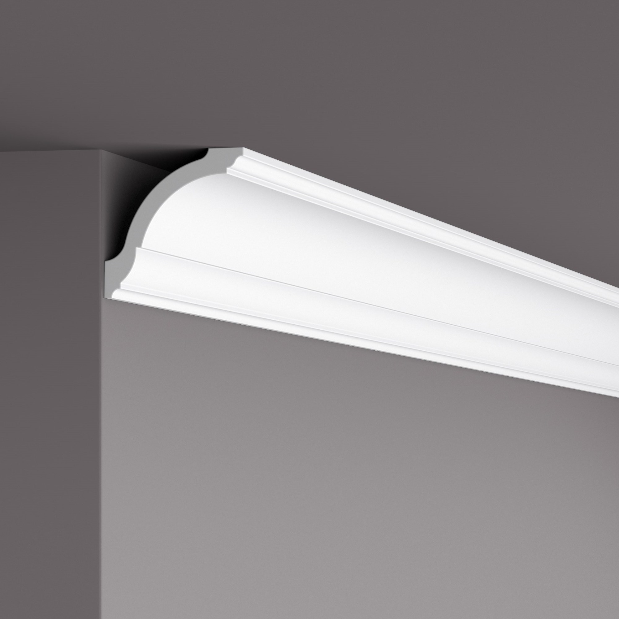 Потолочный плинтус под покраску NMC LX115 (GO) 2000×80×80