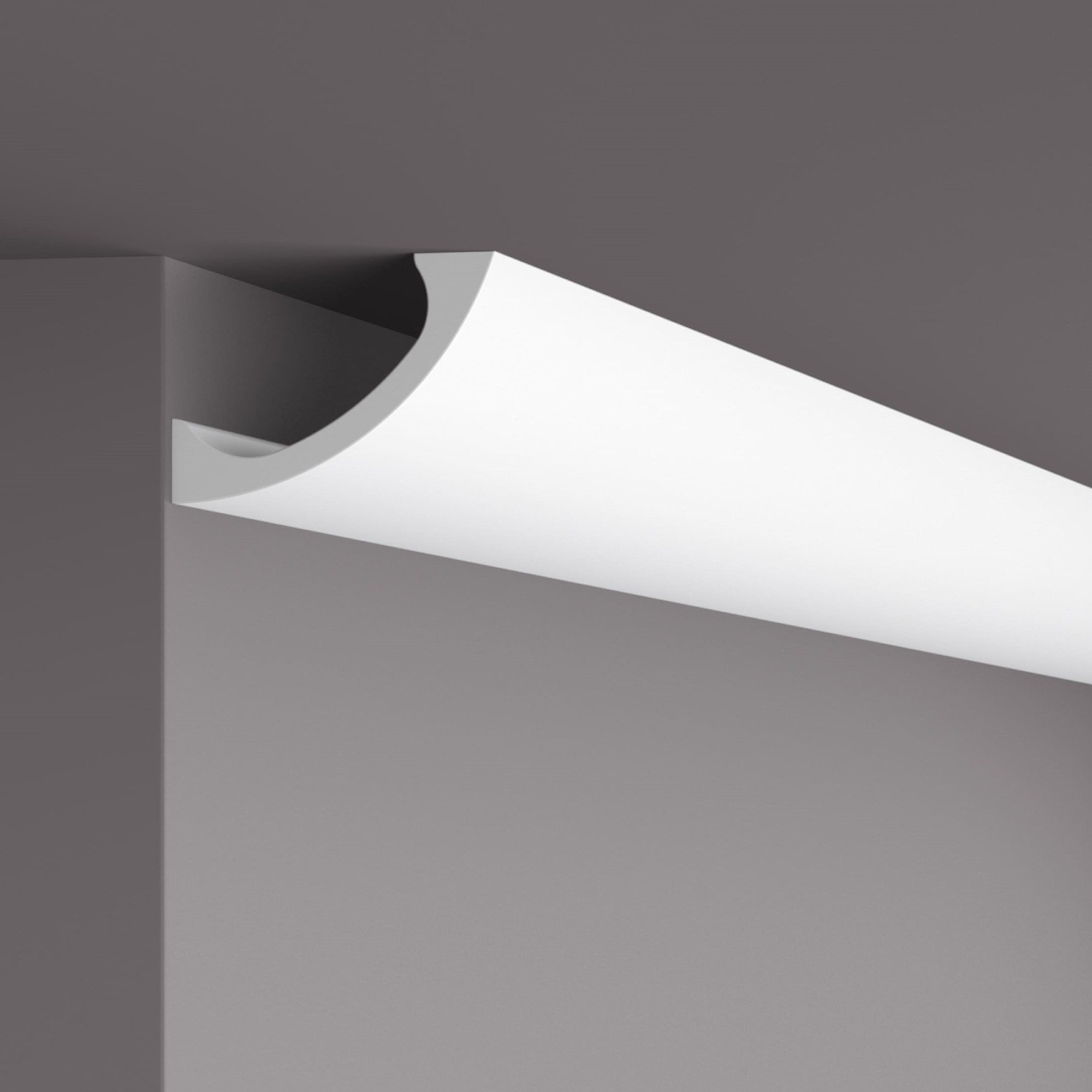 Потолочный плинтус под покраску с подсветкой NMC Wallstyl WT3 2000×110×80