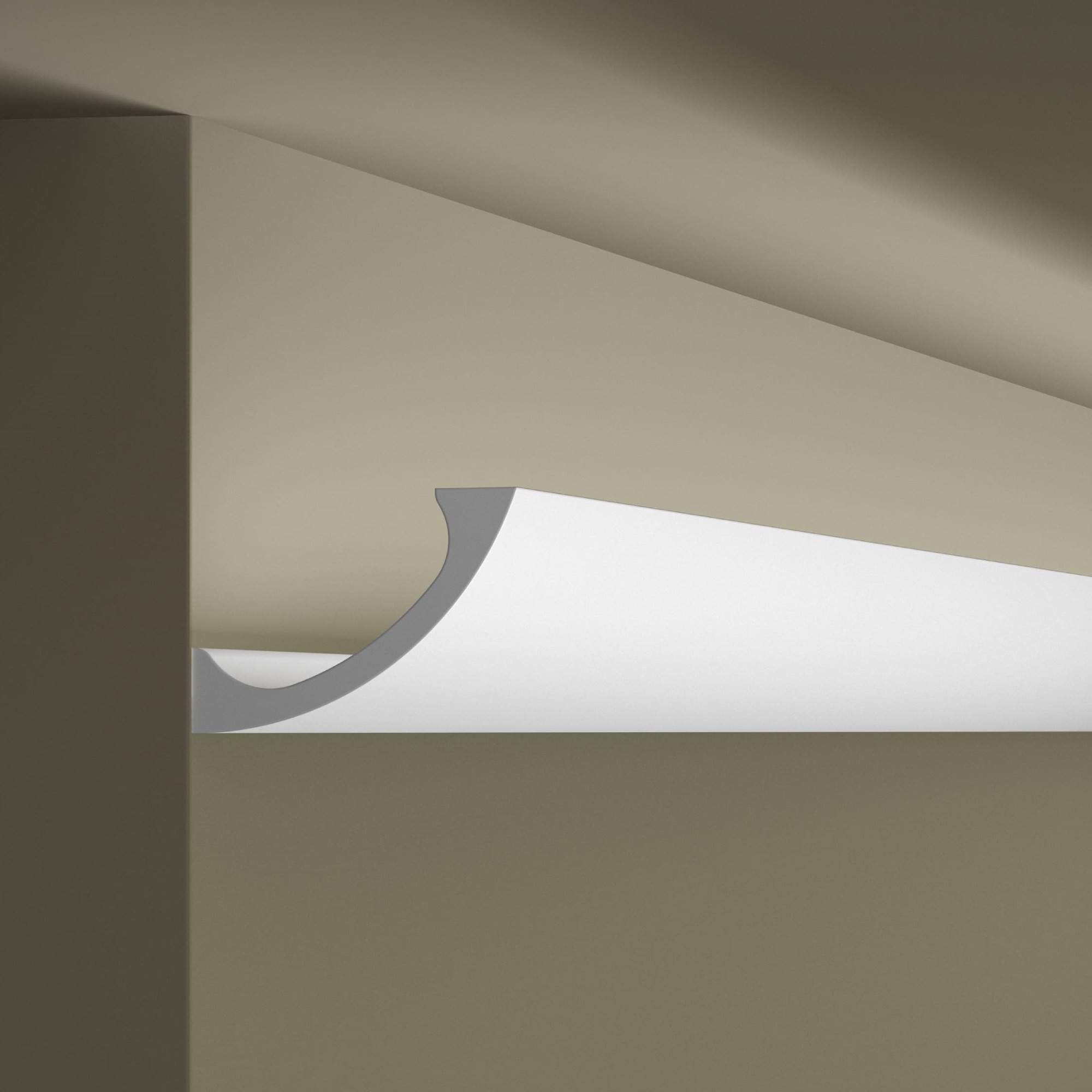 Потолочный плинтус под покраску с подсветкой NMC Wallstyl WT3 2000×110×80