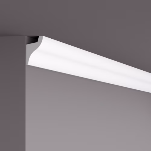 Потолочный плинтус под покраску с подсветкой NMC Wallstyl IL3 2000×32,5×50