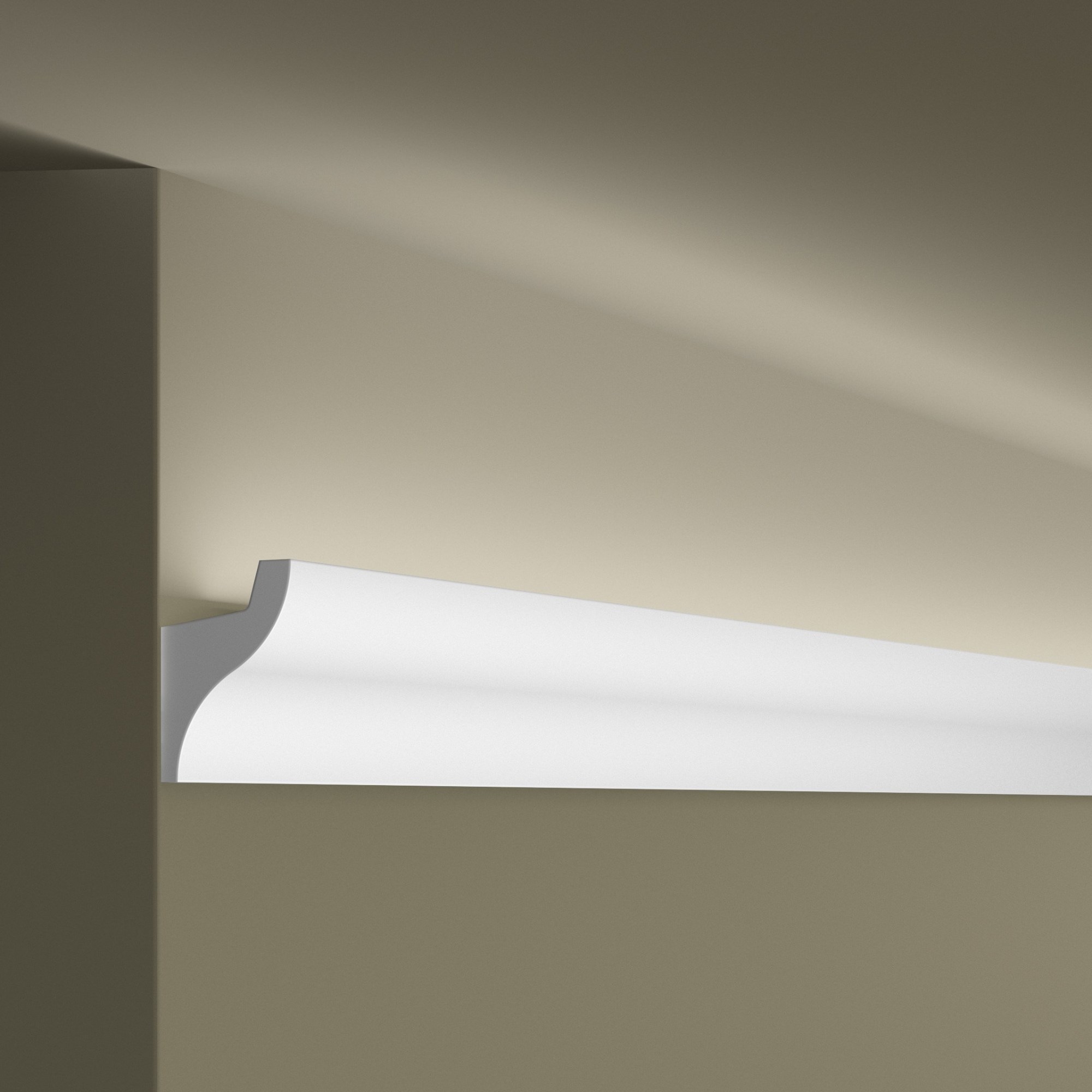 Потолочный плинтус под покраску с подсветкой NMC Wallstyl IL3 2000×32,5×50