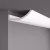 Потолочный плинтус под покраску с подсветкой NMC Wallstyl WT4 2000×180×70