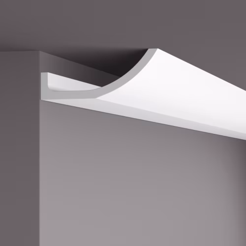 Потолочный плинтус под покраску с подсветкой NMC Wallstyl WT4 2000×180×70