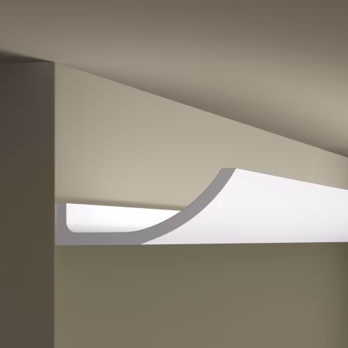 Потолочный плинтус под покраску с подсветкой NMC Wallstyl WT4 2000×180×70