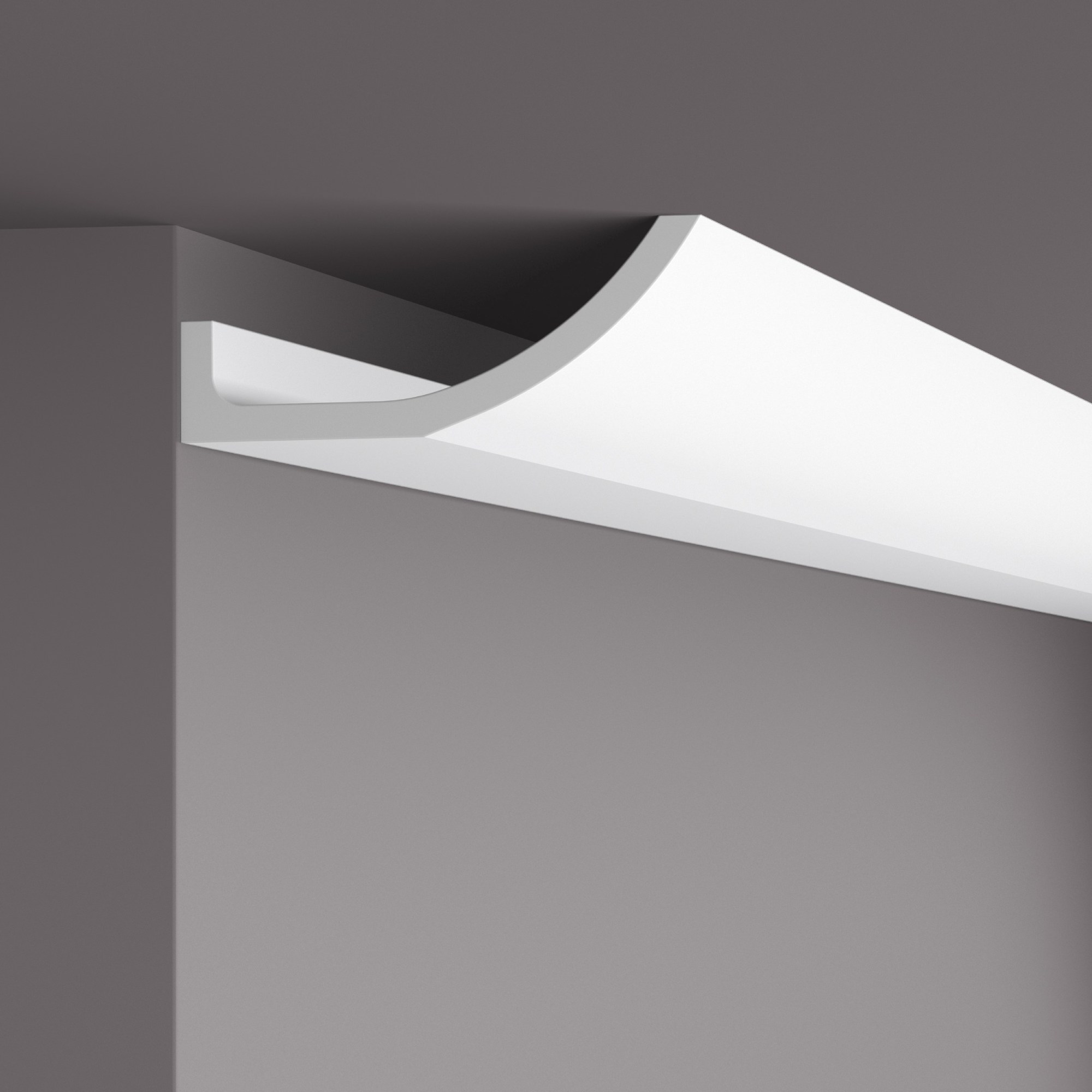 Потолочный плинтус под покраску с подсветкой NMC Wallstyl WT4 2000×180×70