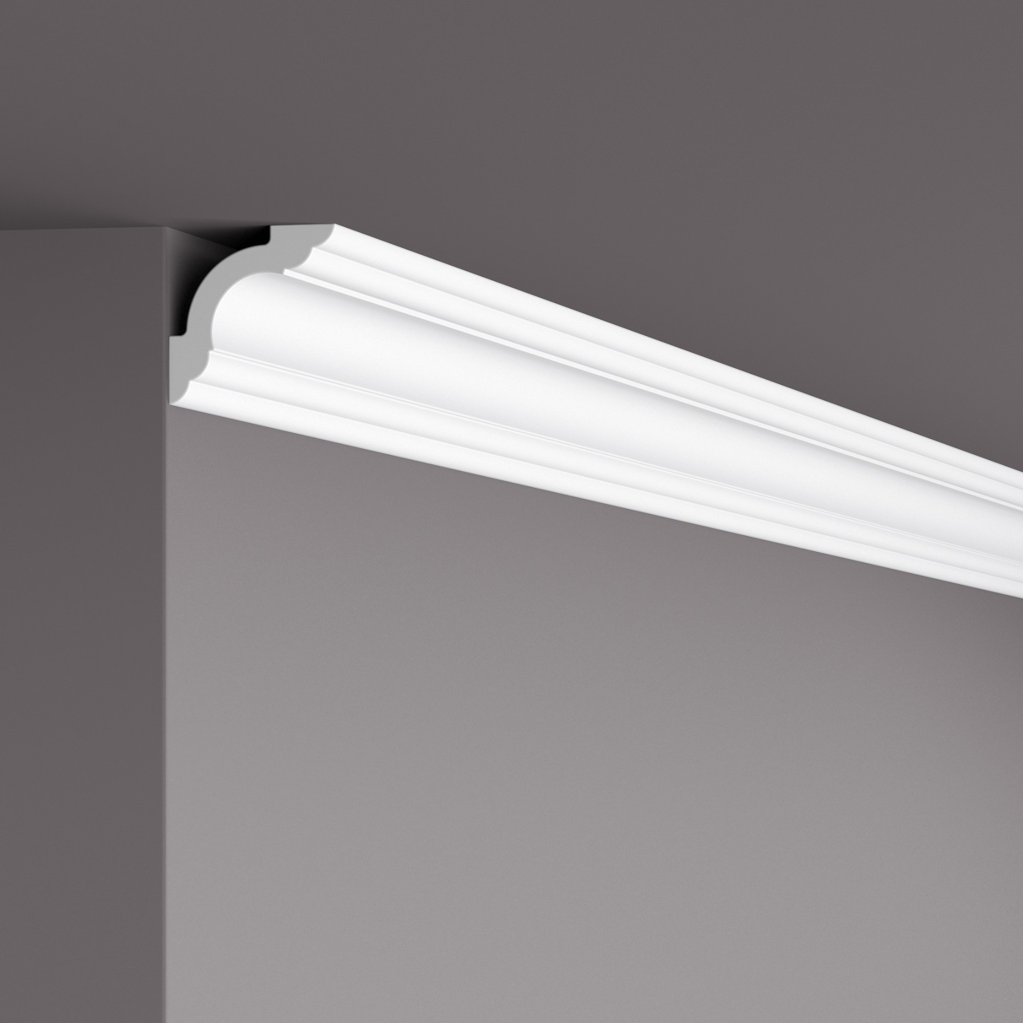 Потолочный плинтус под покраску NMC Wallstyl WT5 2000×50×50