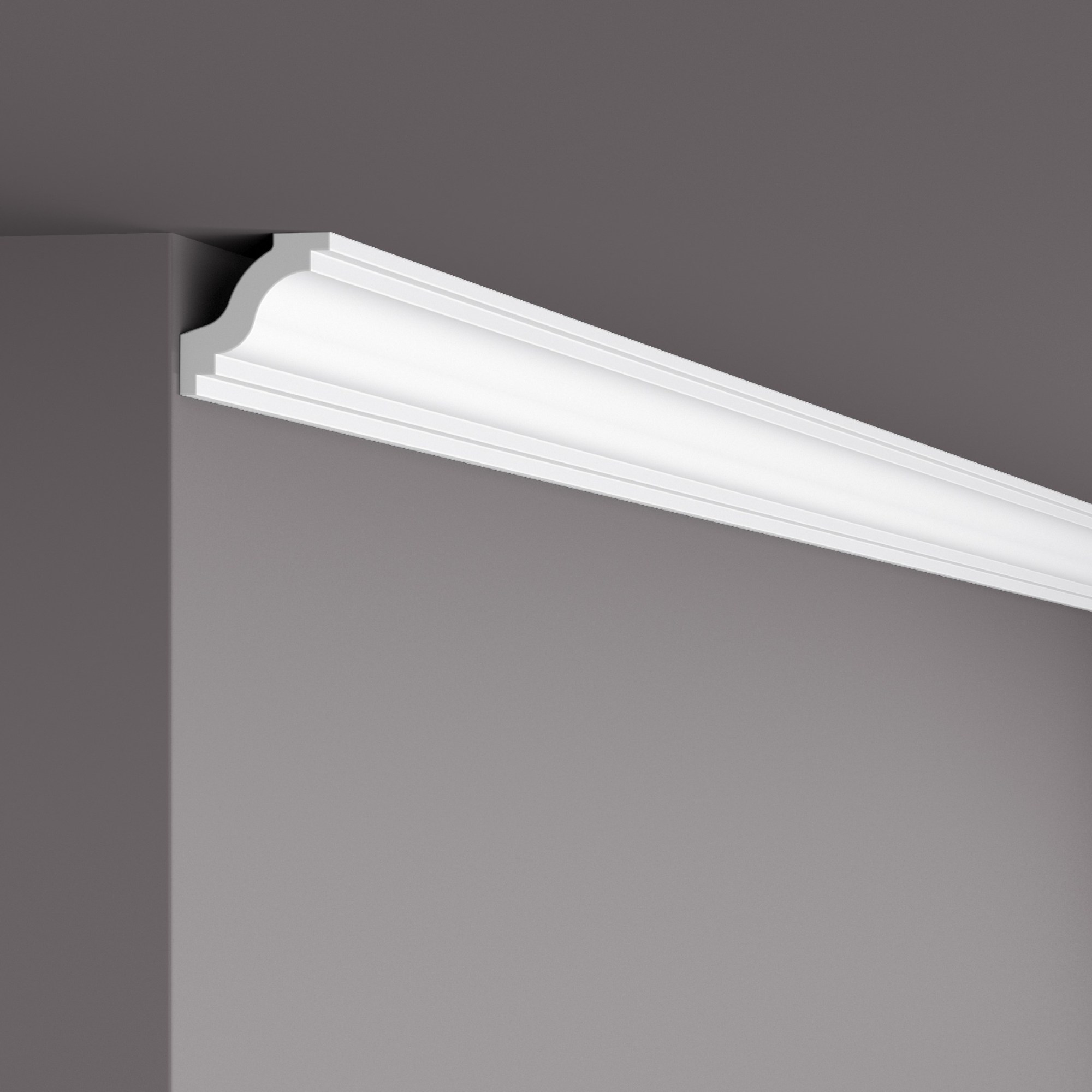 Потолочный плинтус под покраску NMC Wallstyl WT6 2000×40×40