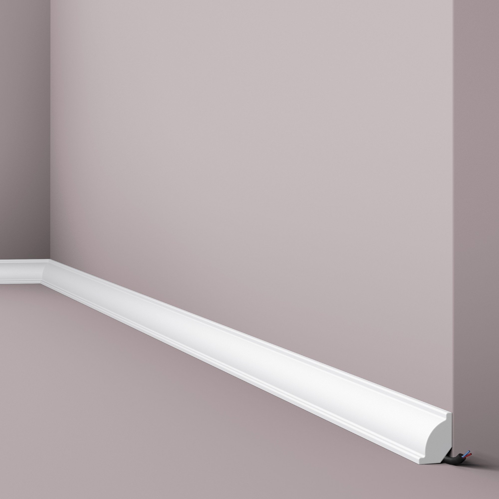 Потолочный плинтус под покраску NMC Wallstyl WT7 2000×22×16