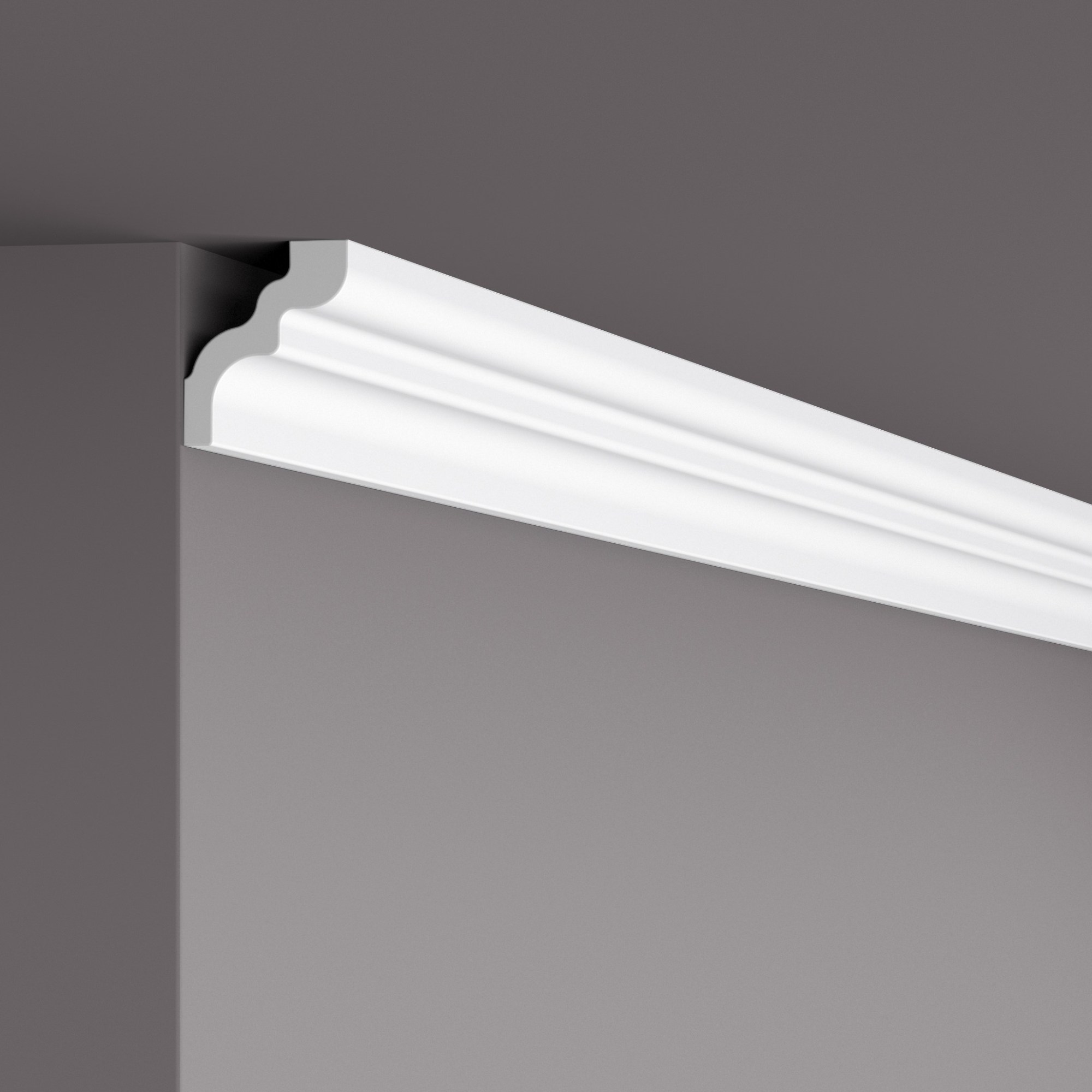 Потолочный плинтус под покраску NMC Wallstyl WT9 2000×40×50