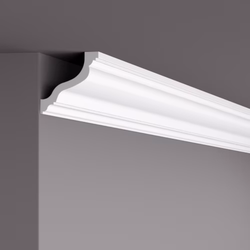 Потолочный плинтус под покраску NMC Wallstyl WT10 2000×80×80