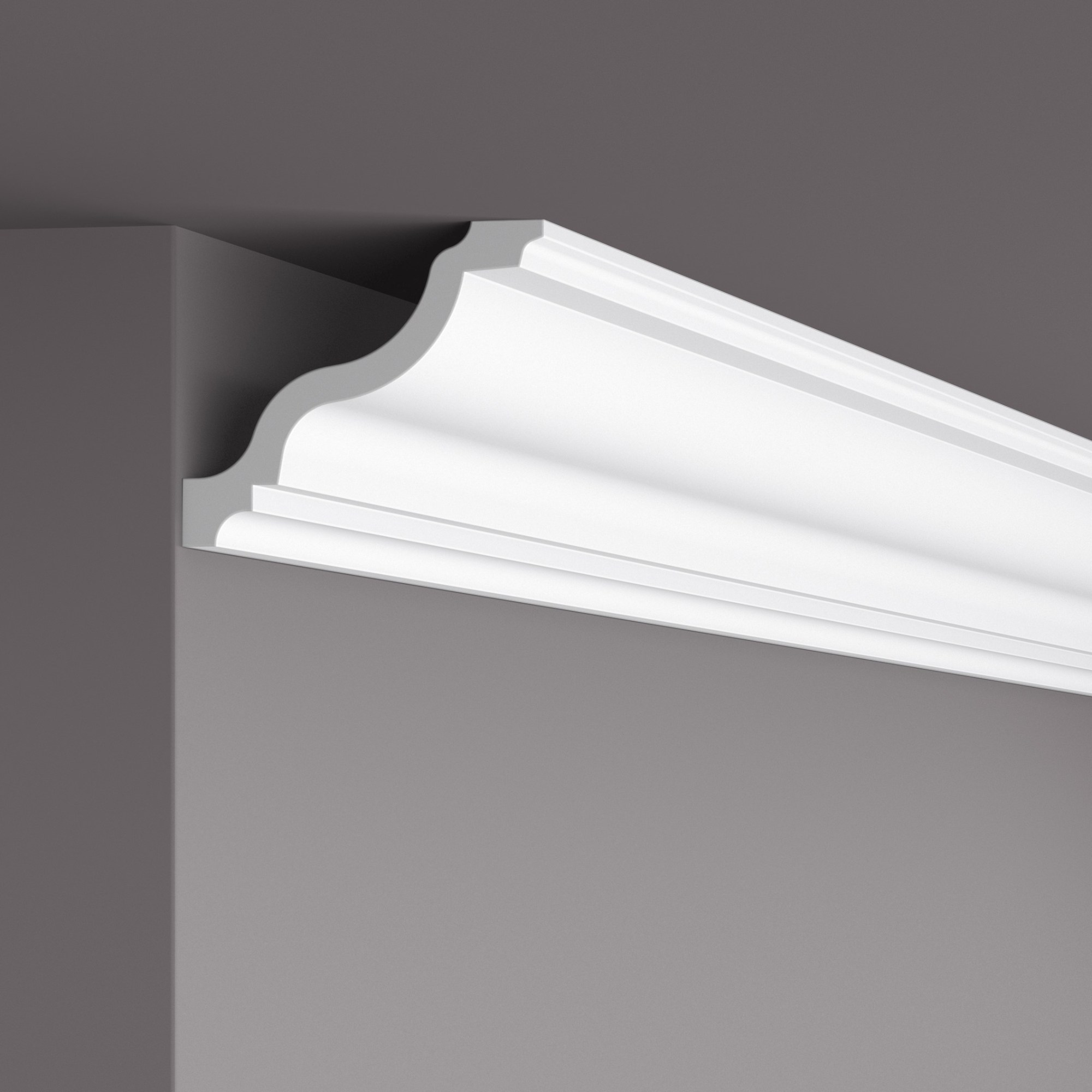 Потолочный плинтус под покраску NMC Wallstyl WT11 2000×105×130