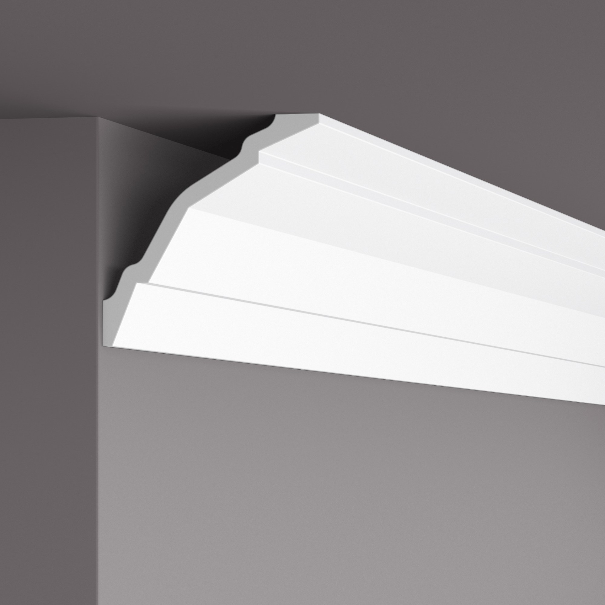 Потолочный плинтус под покраску NMC Wallstyl WT24 2000×150×150