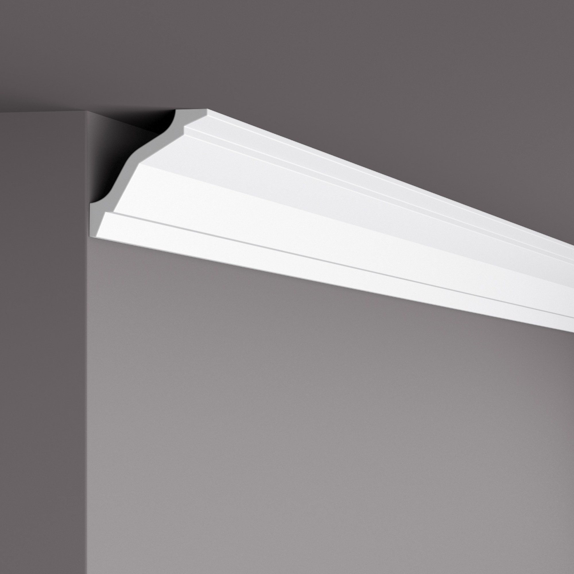 Потолочный плинтус под покраску NMC Wallstyl WT26 2000×75×75