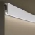 Потолочный плинтус под покраску с подсветкой NMC Wallstyl IL10 2000×23×80