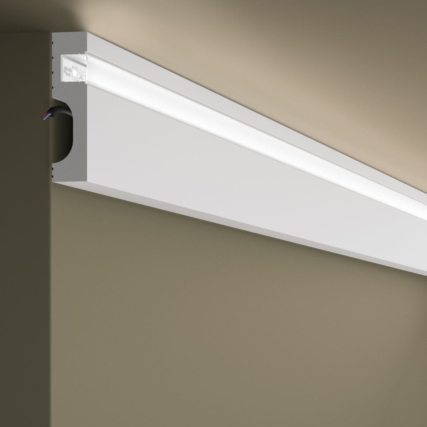 Потолочный плинтус под покраску с подсветкой NMC Wallstyl IL11 2000×20×80