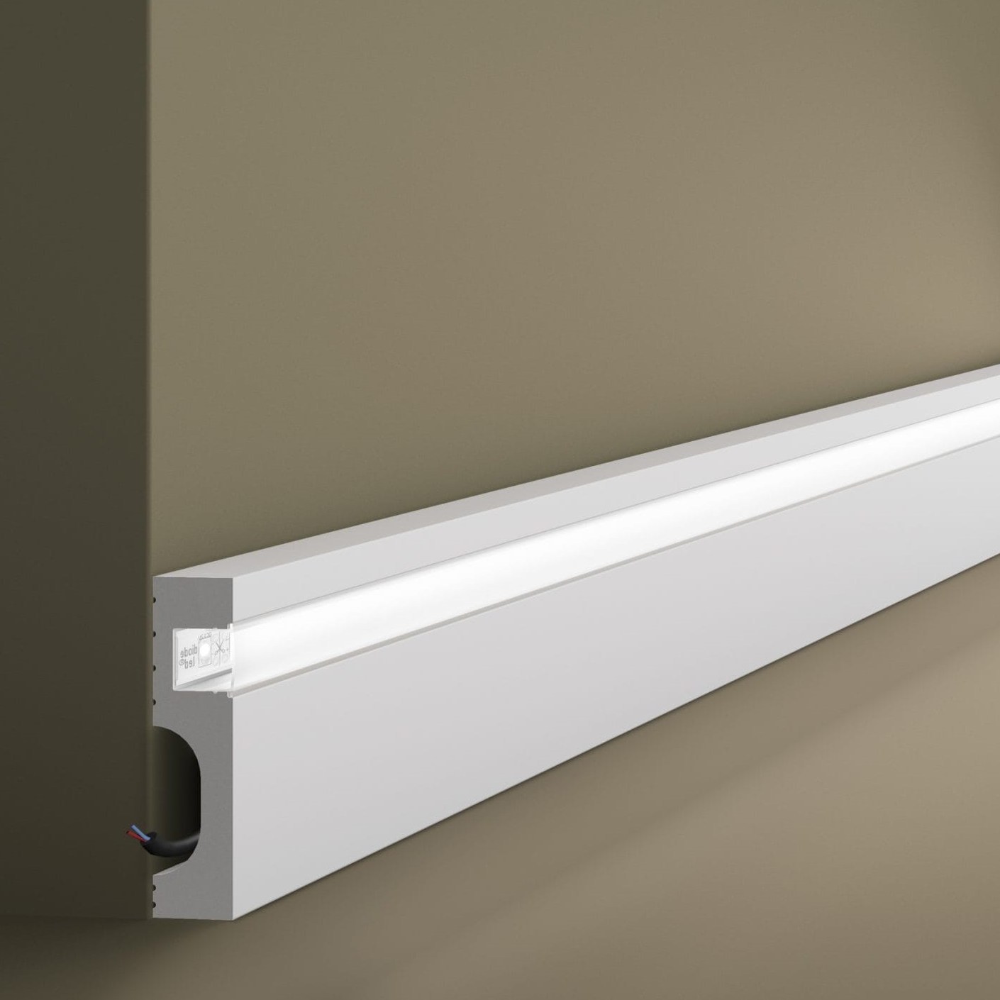 Потолочный плинтус под покраску с подсветкой NMC Wallstyl IL11 2000×20×80