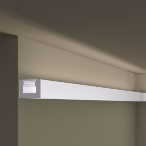 Потолочный плинтус под покраску с подсветкой NMC Wallstyl IL12 2000×20×25