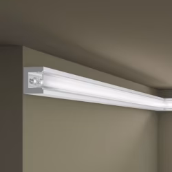 Потолочный плинтус под покраску с подсветкой NMC Wallstyl IL12 2000×20×25