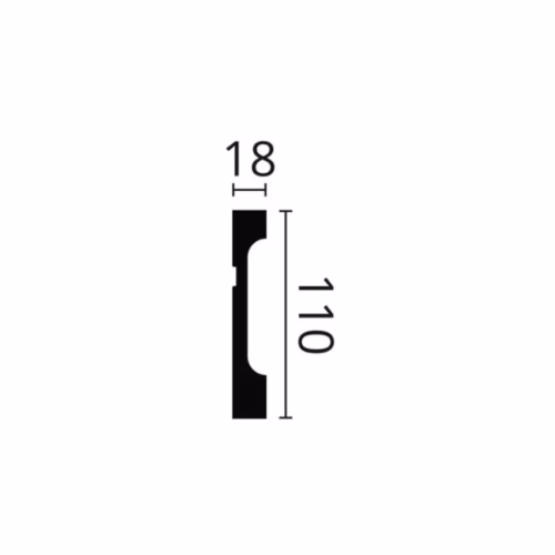 Плинтус под покраску NMC Floorstyl Essenza FD11 2000×110×18
