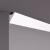 Потолочный плинтус под покраску с подсветкой NMC Wallstyl IL4 2000×37,5×60