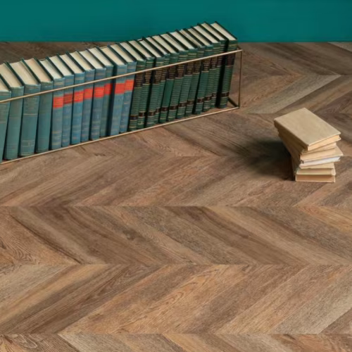 Кварцвиниловый SPC ламинат Vinilam Parquet Chevron Шеврон Нормандия RI153610CL4 французская елка 1293×305×8,5
