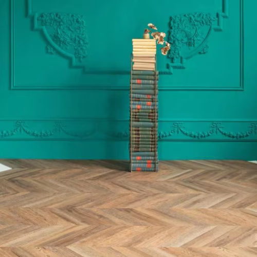 Кварцвиниловый SPC ламинат Vinilam Parquet Chevron Шеврон Нормандия RI153610CL4 французская елка 1293×305×8,5