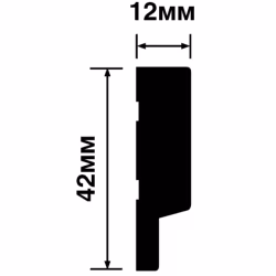 Финишный молдинг Hiwood LF124A BK114K 2700×42×12