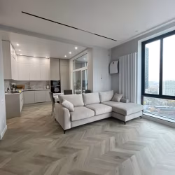 Кварцвиниловый SPC ламинат Vinilam Parquet Chevron Шеврон Сезар RI4445118CL4 французская елка 1293×305×8,5