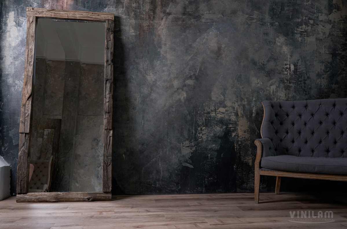 Кварцвиниловый SPC ламинат Vinilam Allure ISOCORE Дуб розовато-лиловый I967111 1210×220×7,5 фото в интерьере