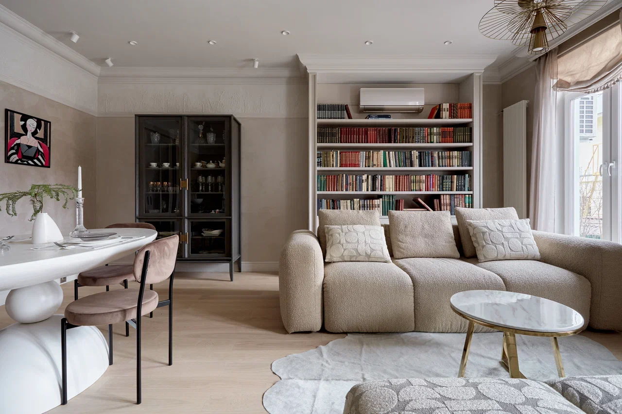 Композитная паркетная доска Quartz Parquet Классик Дуб испанский 404 400-1220×152×7 фото в интерьере