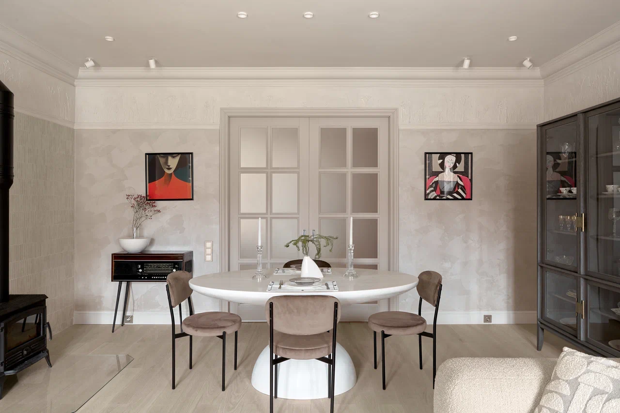 Композитная паркетная доска Quartz Parquet Классик Дуб испанский 404 400-1220×152×7 фото в интерьере