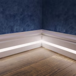 Плинтус МДФ под покраску Evrowood PN 100 Led с подсветкой 2000×100×16