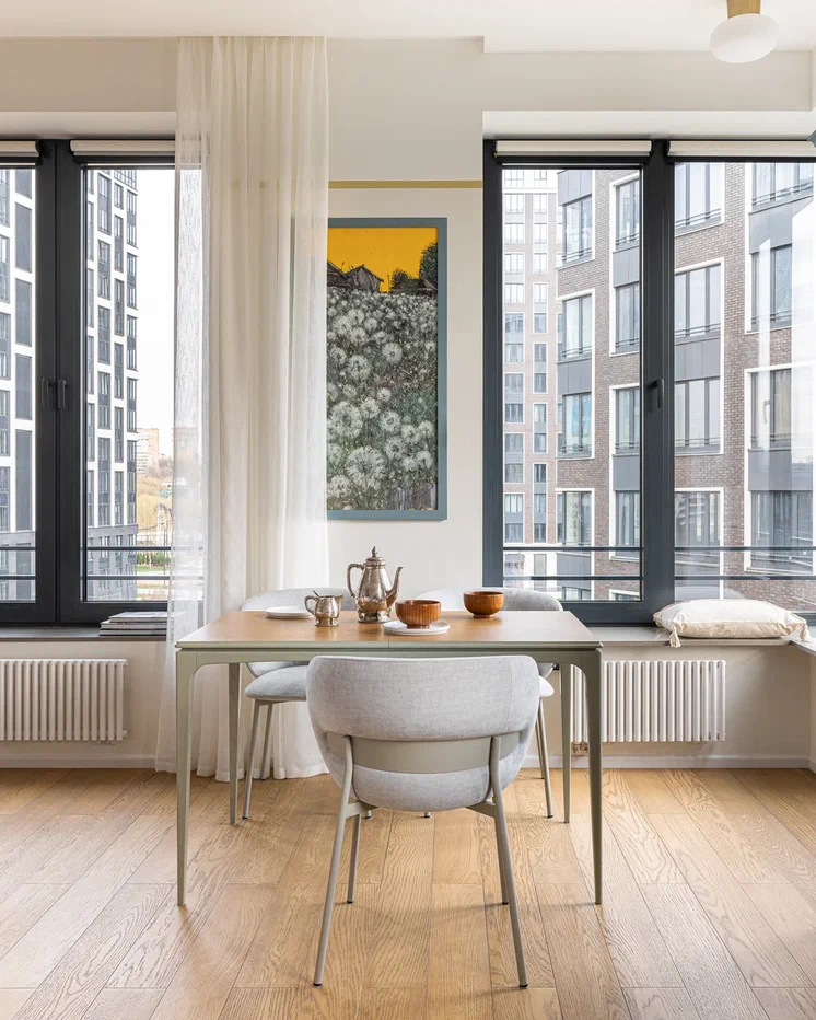 Композитная паркетная доска Quartz Parquet Классик Дуб карельский 419 400-1220×152×7 фото в интерьере