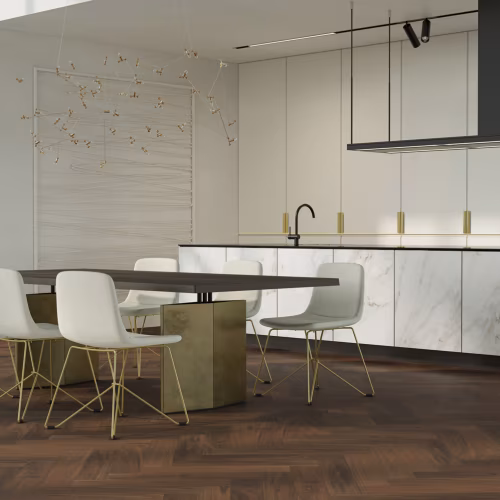 Композитная паркетная доска Quartz Parquet Елка Орех американский 33-400-29 венгерская елка 635×127×5