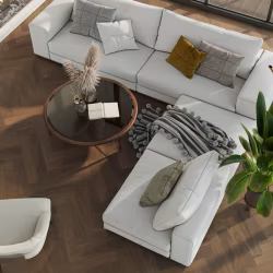 Композитная паркетная доска Quartz Parquet Елка Орех американский 33-400-29 венгерская елка 635×127×5