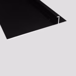 Плинтус алюминиевый теневой Modern Decor черный 2000×80×15