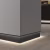 Плинтус алюминиевый теневой Modern Decor черный 2000×80×15 фото в интерьере