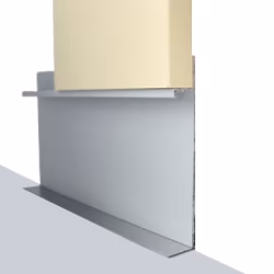 Плинтус алюминиевый теневой Modern Decor серебро матовое 2000×80×15