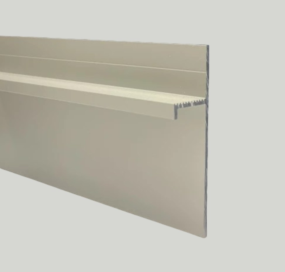 Плинтус алюминиевый теневой Modern Decor серебро матовое 2000×80×15