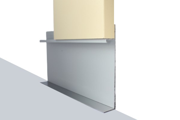 Плинтус алюминиевый теневой Modern Decor серебро матовое 2000×80×15