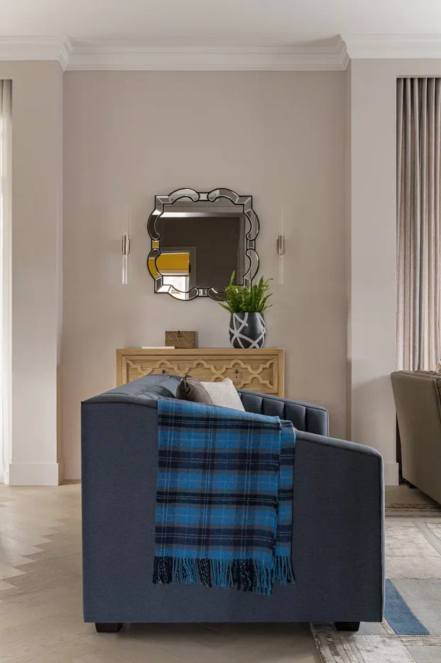 Композитная паркетная доска Quartz Parquet Елка Дуб песочный 33-408 венгерская елка 635×127×5 фото в интерьере