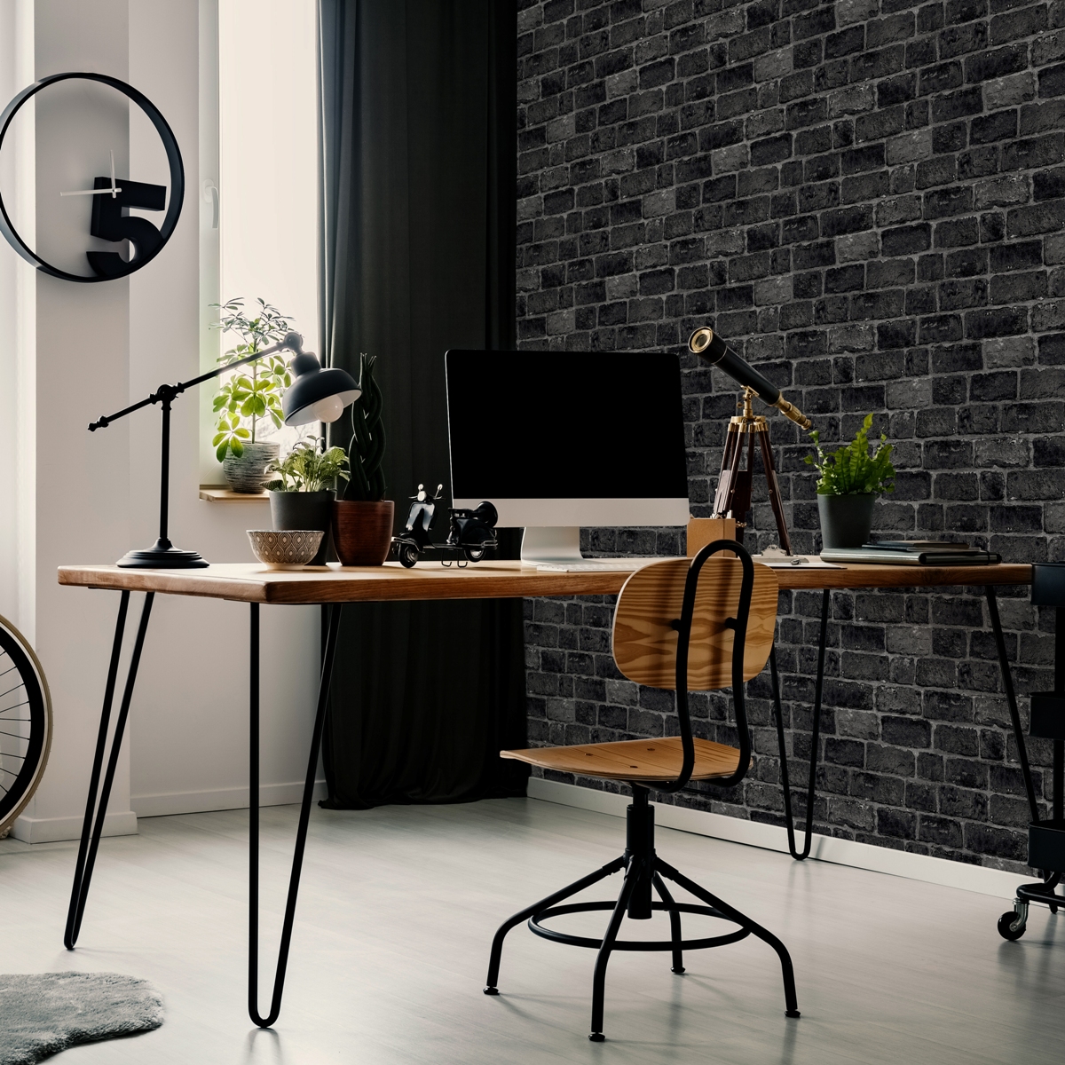 Обои Aura Individuals Brick 107980 10,05×0,52 фото в интерьере