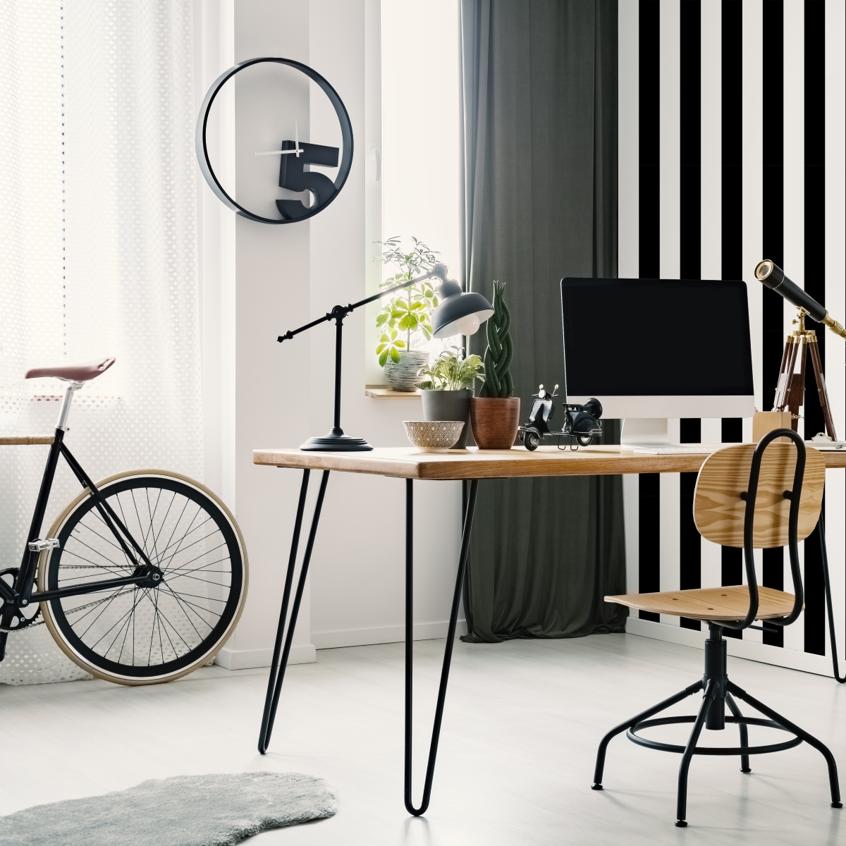 Обои Aura Individuals Stripe 100099 10,05×0,52 фото в интерьере