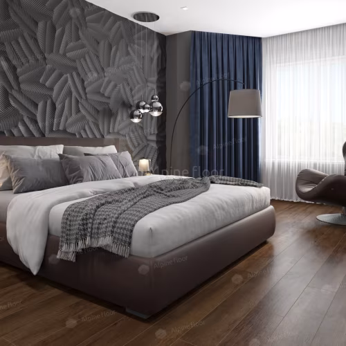 Кварцвиниловый SPC ламинат Alpine Floor Premium XL Дуб Шоколадный ECO 7-18 1220×183×8