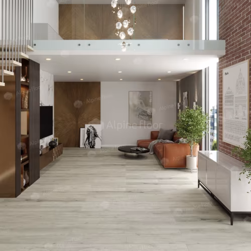 Кварцвиниловый SPC ламинат Alpine Floor Premium XL Дуб Серебряный ECO 7-22 1220×183×8