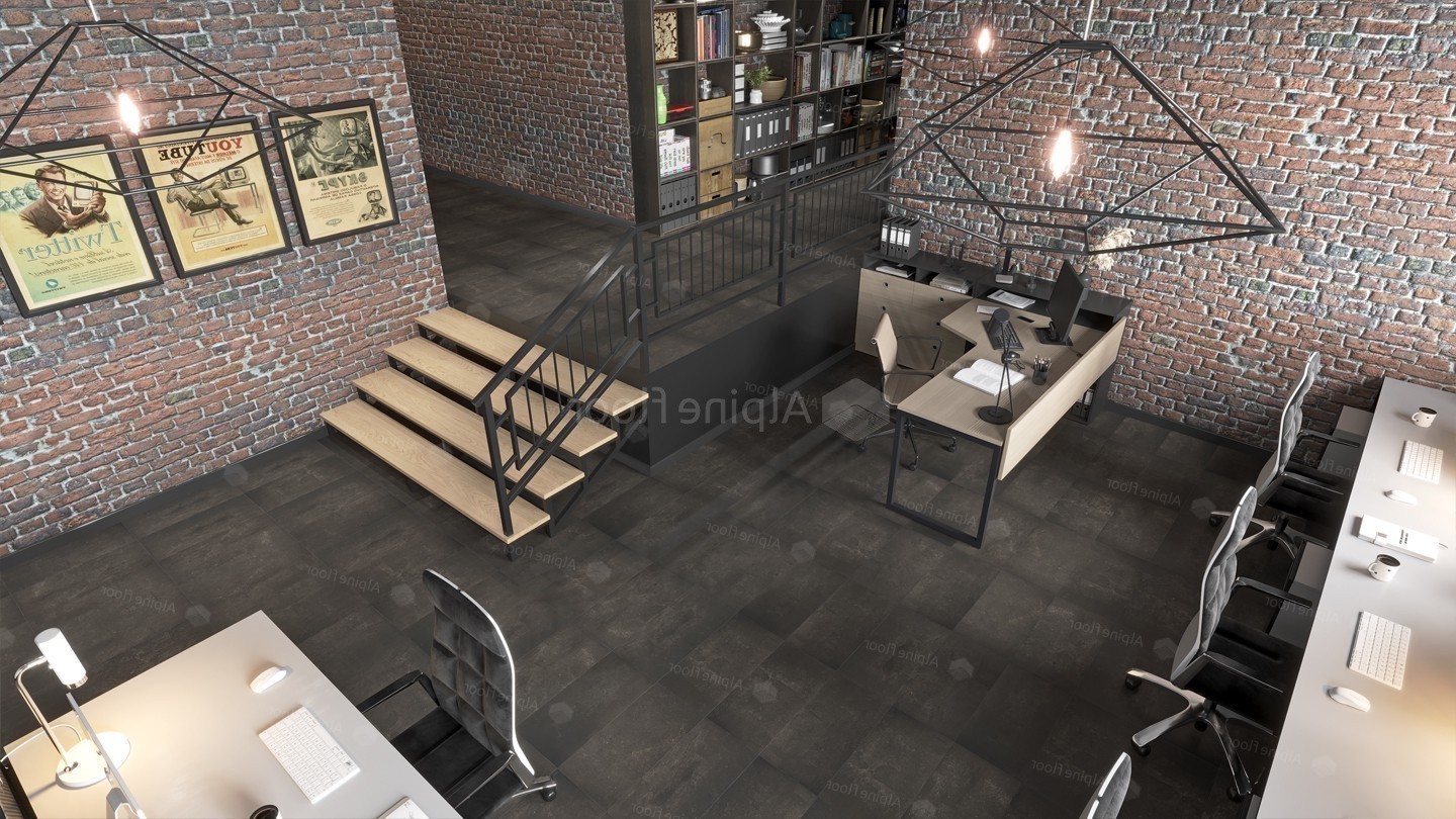 Кварцвиниловая плитка Alpine Floor клеевая Light Stone Ларнака ECO 15-2 608×303×2,5 фото в интерьере