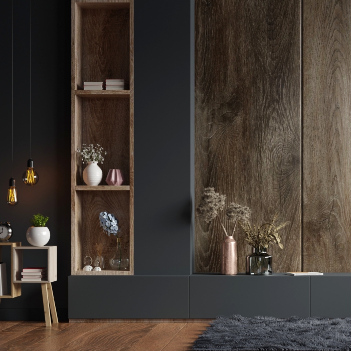 Масло с твердым воском TimberCare Hard Wax Oil цвет Темно-коричневый 350102 0,175 л фото в интерьере